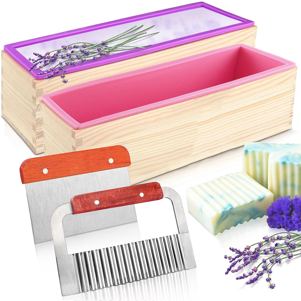 Soap Making Kit For Beginners - Rectangular Handmade Soap Molds Kit with