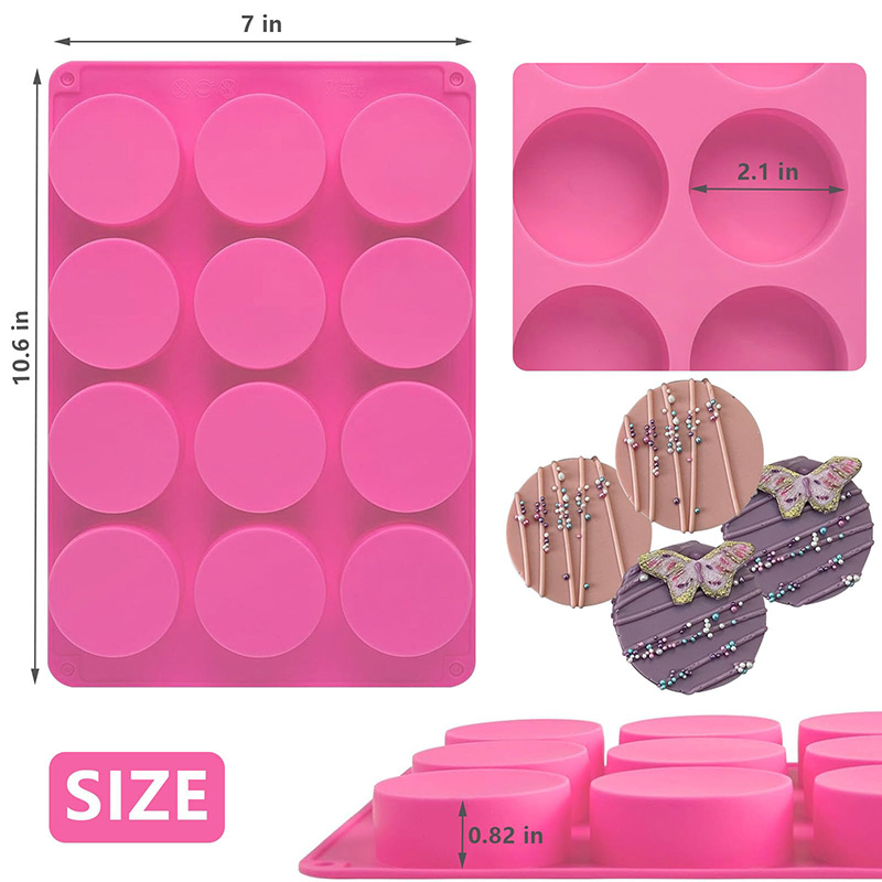 Round Silicone Molds 12-Cavity - Natural Making Soap บทวิจารณ์และราคา