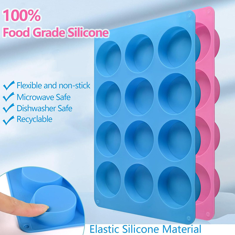 Round Silicone Molds 12-Cavity - Natural Making Soap บทวิจารณ์และราคา