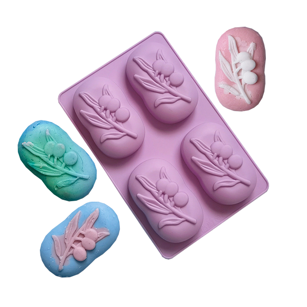 4 Cavities Oval Olive Tree Sil - Soap Making Kit For Beginners บทวิจารณ์และราคา