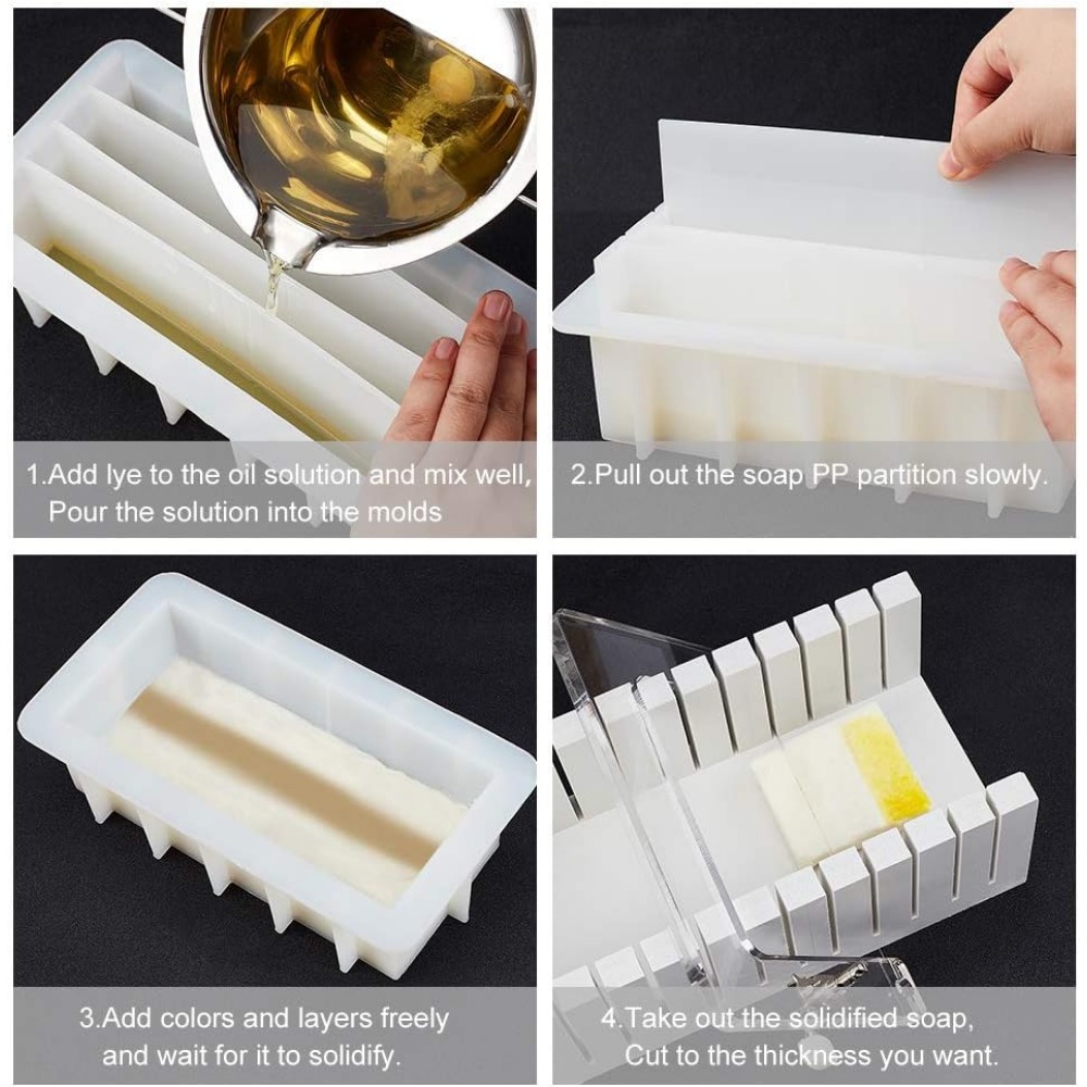 1 Pack 5pcs Silicone Loaf Soap - Soap Making Kit For Beginners บทวิจารณ์และราคา
