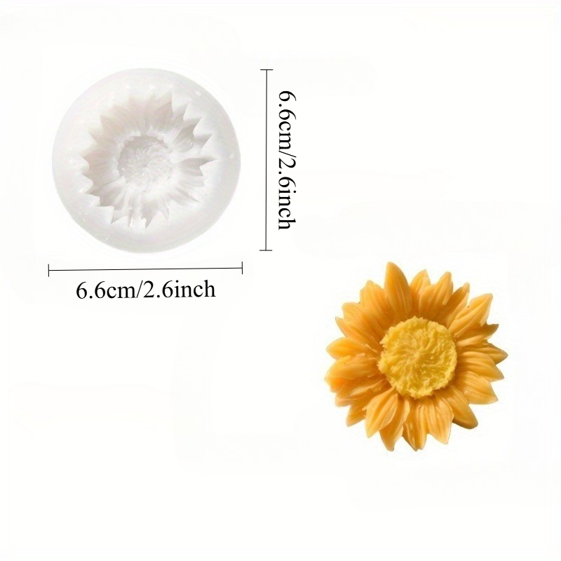 Vibrant 3D Sunflower Silicone  - Natural Making Soap บทวิจารณ์และราคา
