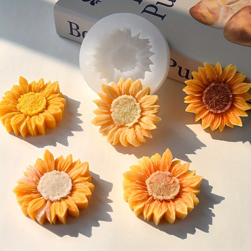 Vibrant 3D Sunflower Silicone  - Natural Making Soap บทวิจารณ์และราคา