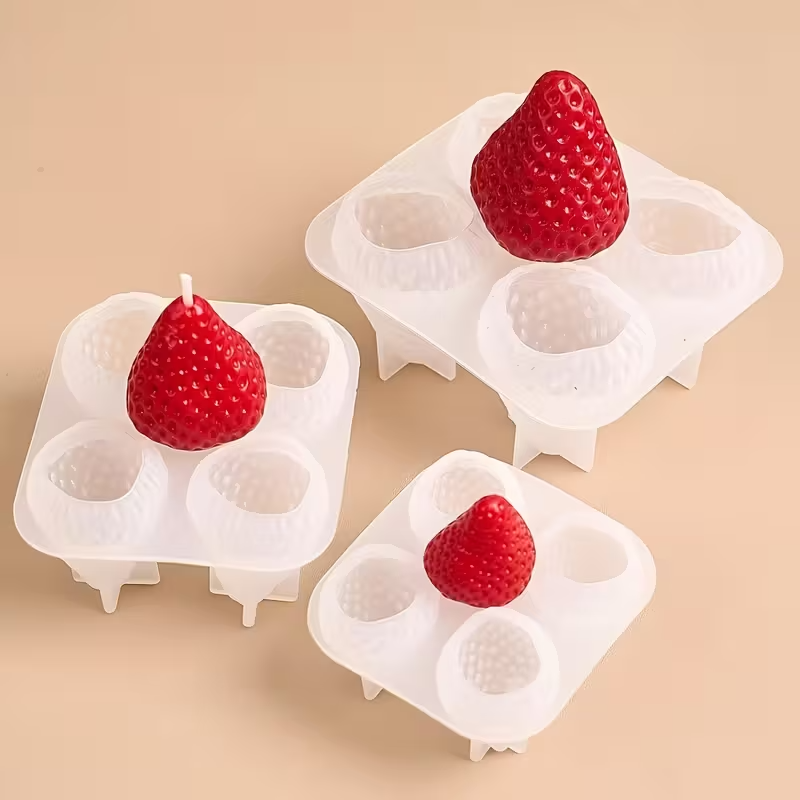 Strawberry Silicone Candle Mol - Natural Making Soap บทวิจารณ์และราคา