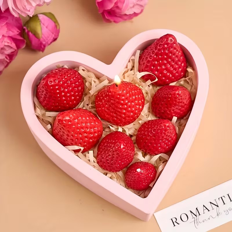 Strawberry Silicone Candle Mol - Natural Making Soap บทวิจารณ์และราคา