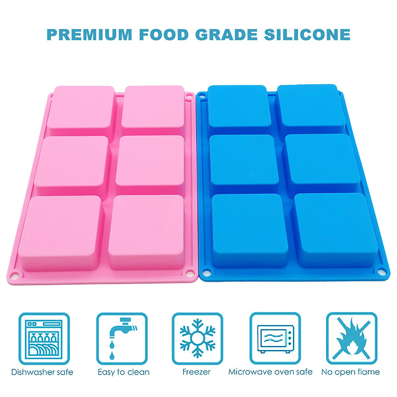 Square Soap Molds 6-Cavity Non - Soap Making Name บทวิจารณ์และราคา