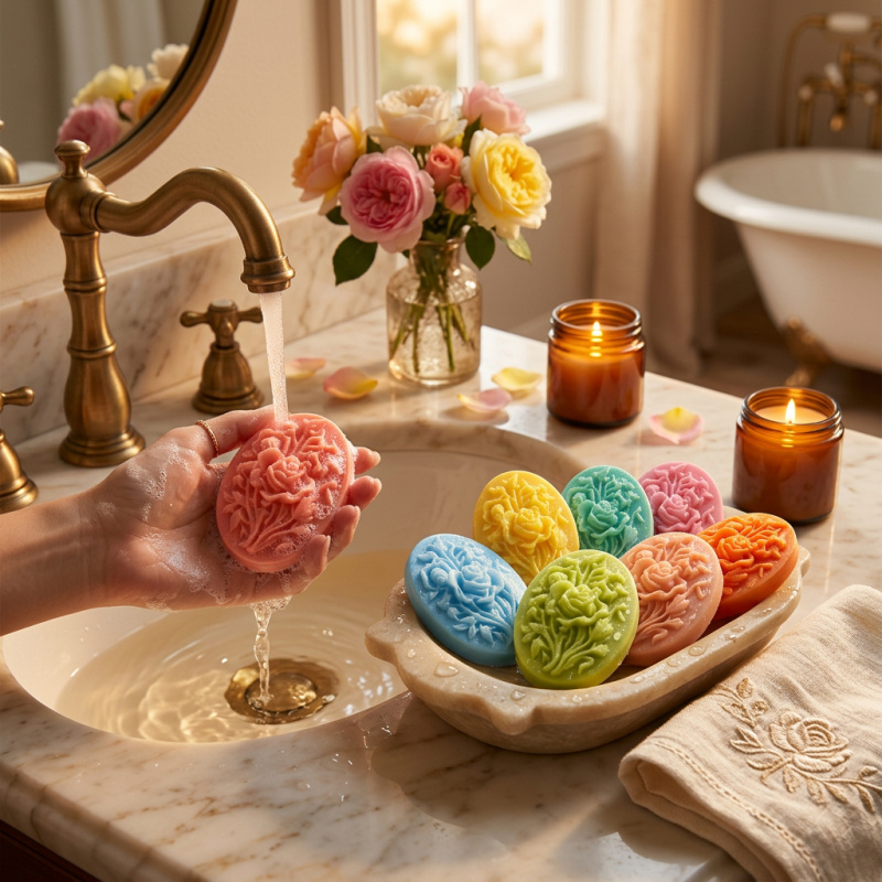 4 Silicone mold with flower sh - Natural Making Soap บทวิจารณ์และราคา
