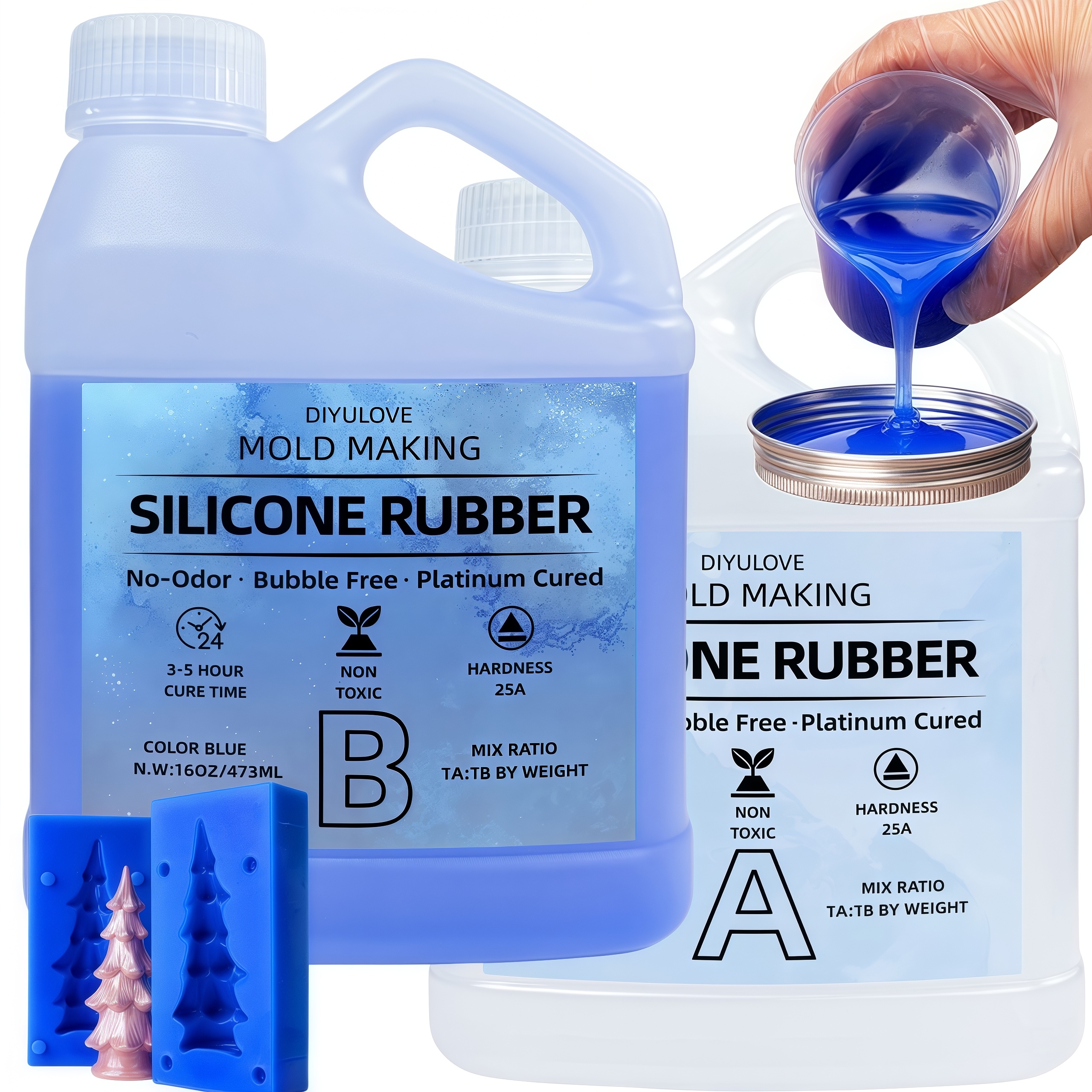 32oz High-Performance Silicone - Natural Making Soap บทวิจารณ์และราคา